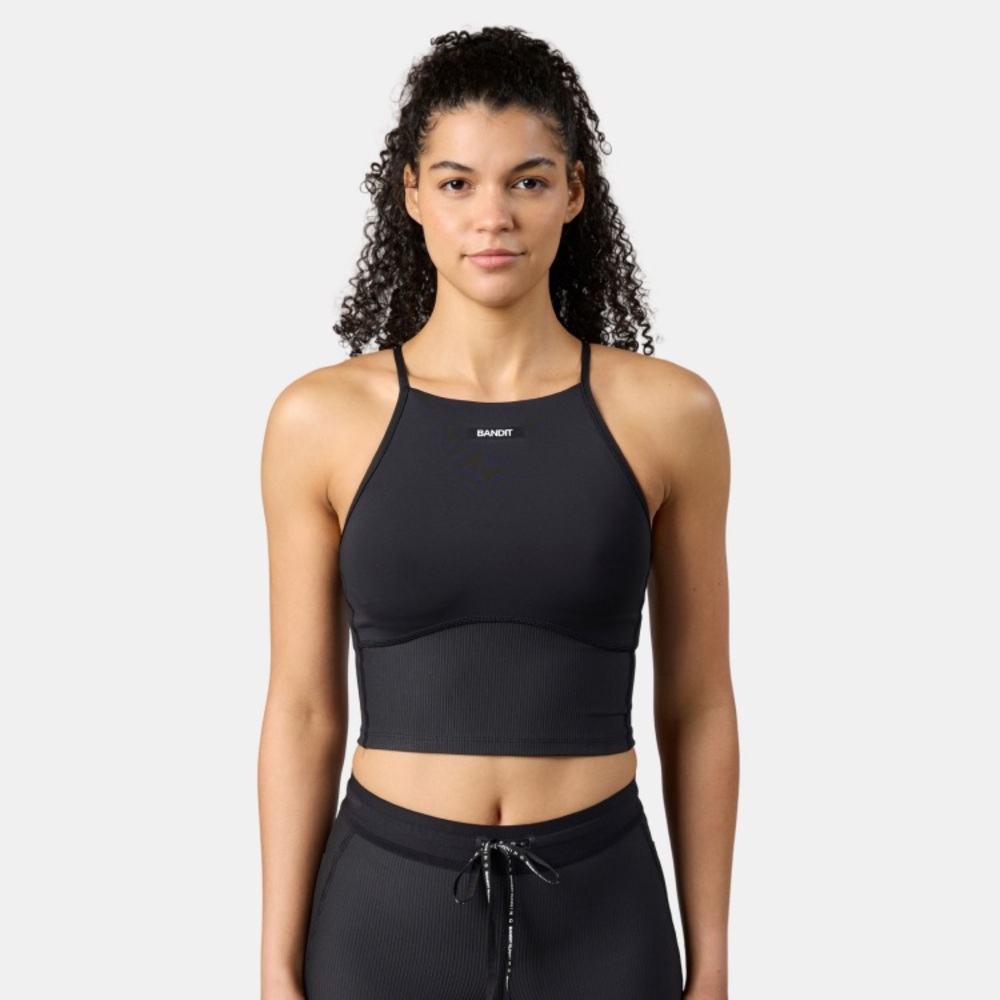 Bandit Running STAMINA™ 6 POCKET NOVA CROP - BLACK
